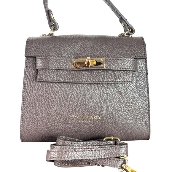 Naya Coffee Italian Leather Handbag for Women – Luxury Designer Shoulder - Picture 8 of 10